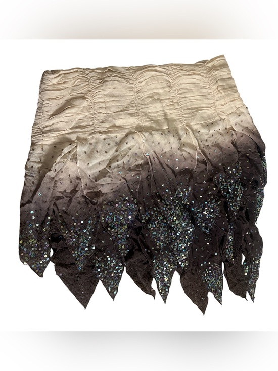 bebe Dresses & Skirts - NWT Y2K Bebe Ombré Sequin Pointed-Hem Skirt - Cream to Brown M